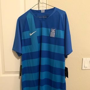 Greece Soccer Jersey Blue with tags Large New